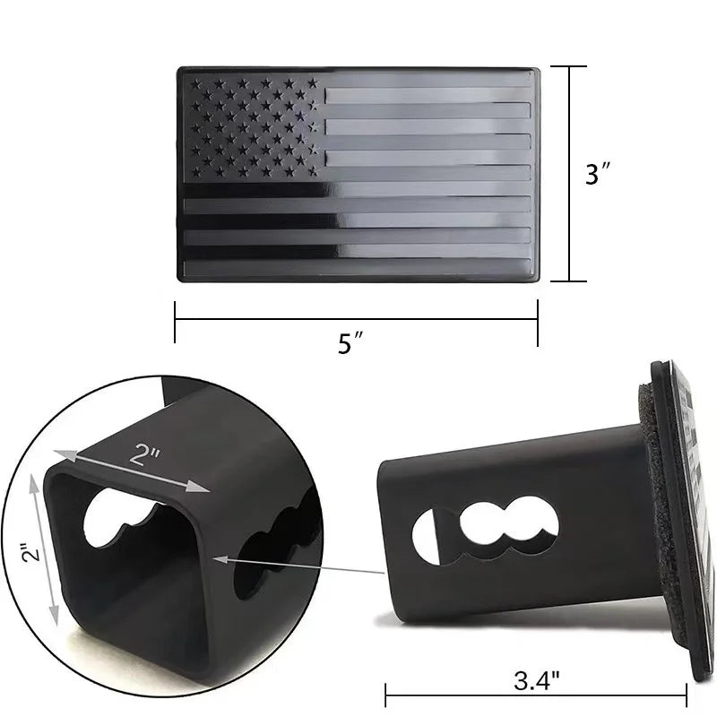 Trailer Hitch Cover Simple Installation Metal Trailer Hitch Cover Dirtproof Reliable Protection Attractive Appearance