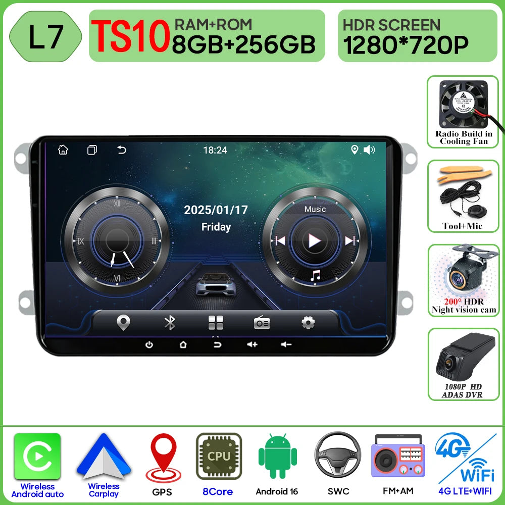 VW 9-Inch Android Car Radio with GPS, CarPlay & Bluetooth - image 10