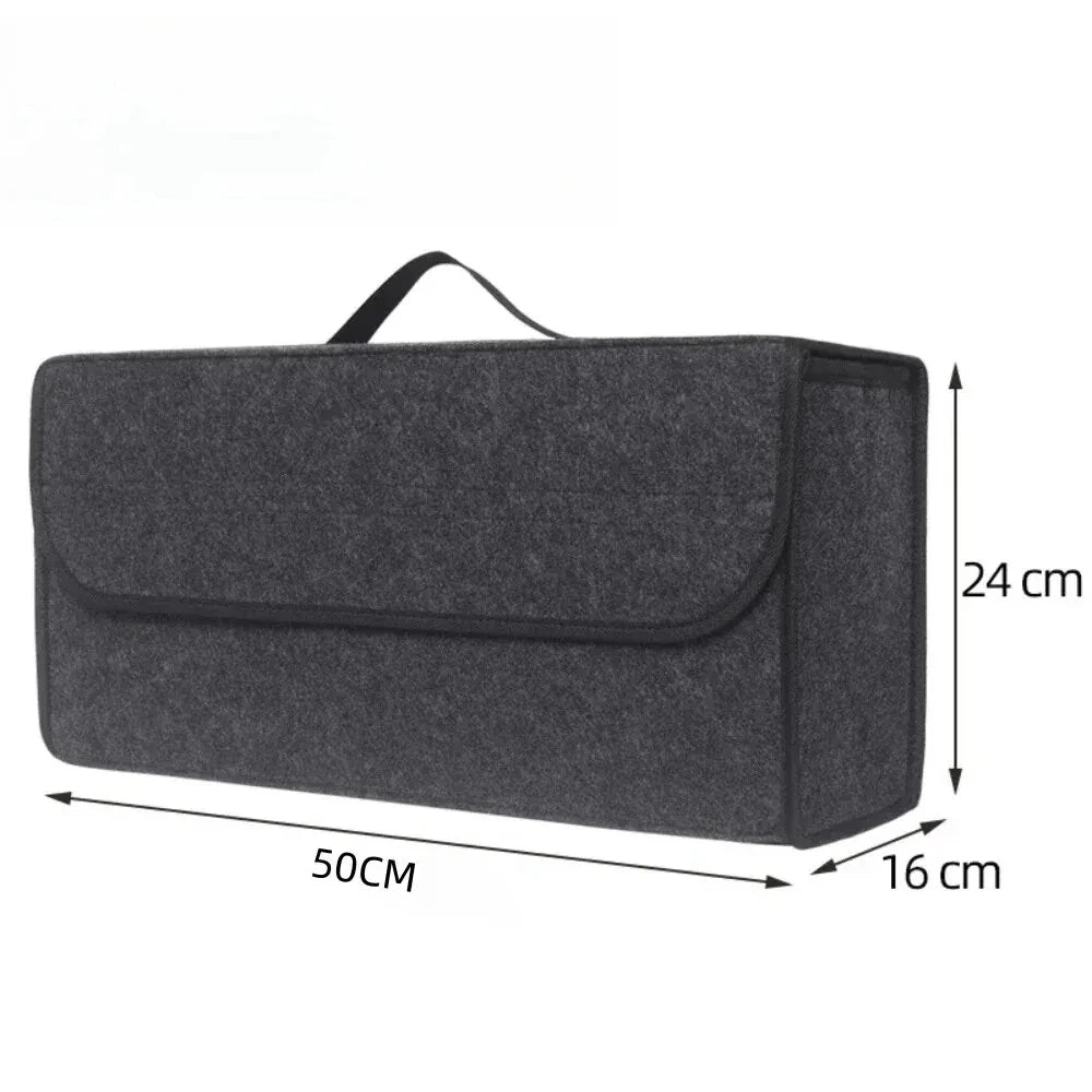 Felt Car Trunk Organizer with Anti-Slip Compartments