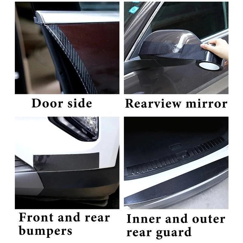 3D Carbon Fiber Protective Tape Roll for Door Sills and Mirrors