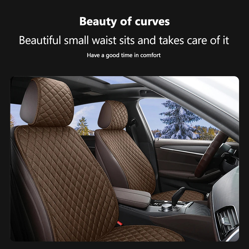 Breathable Cotton Blend Car Seat Cushion for Front or Rear Seats
