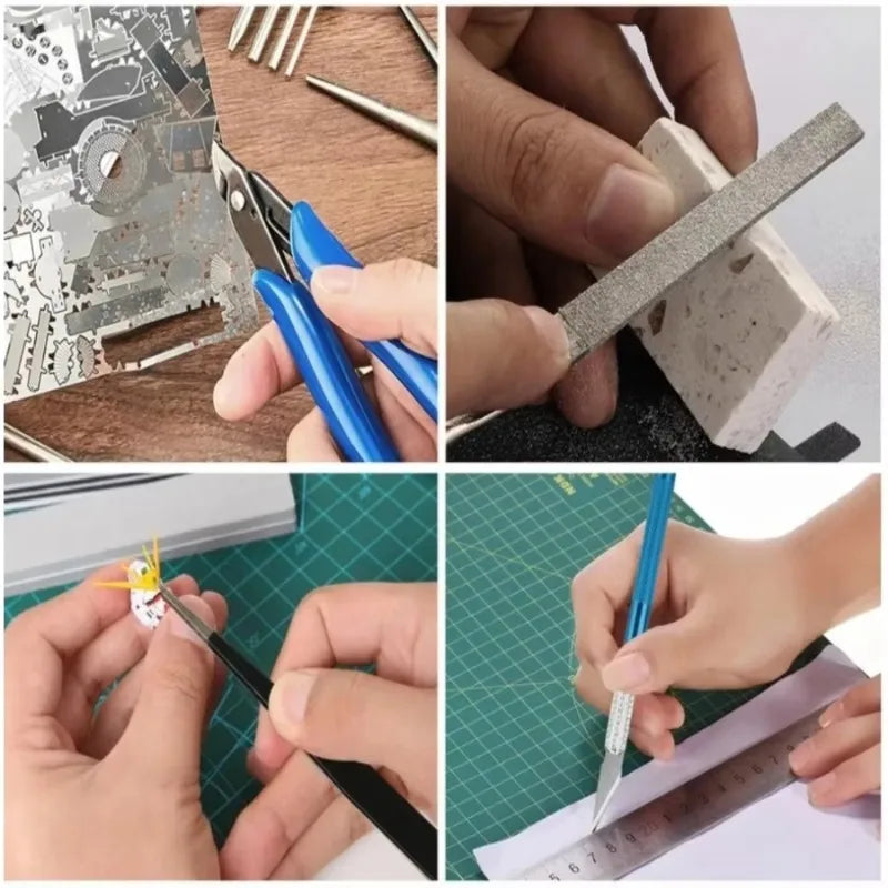 Model Making Basic Tools Handmade Model Car Hobby Building Repair and Assembly Tools Starter Kit for DIY Craft Projects