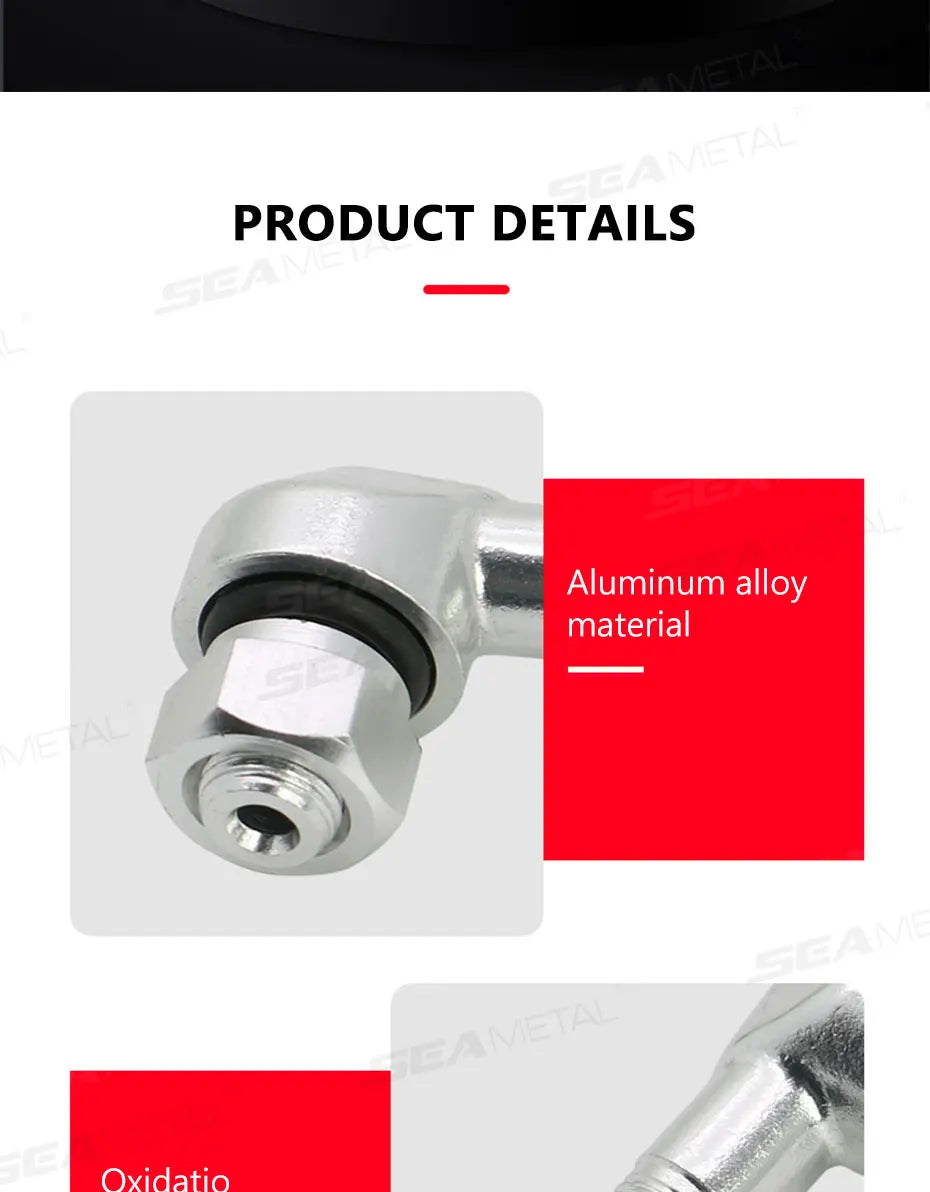 Universal Motorcycle 90° Tubeless Tire Valve Stem - CNC Aluminum 2PC - image 14