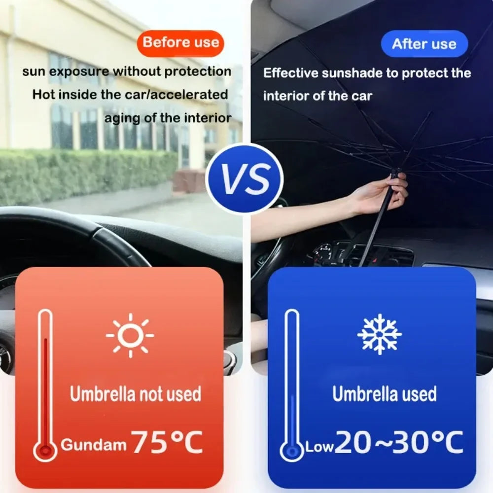 Car Windshield Sun Shade Umbrella or Curtain