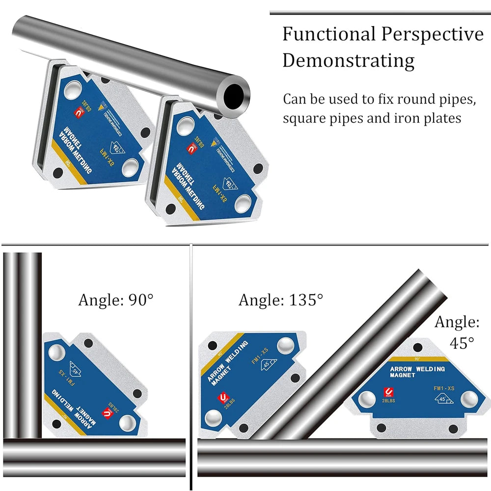 2 Pcs 12.5KG Magnetic Welding Holders, Angle Arrow Magnet Weld Positioner