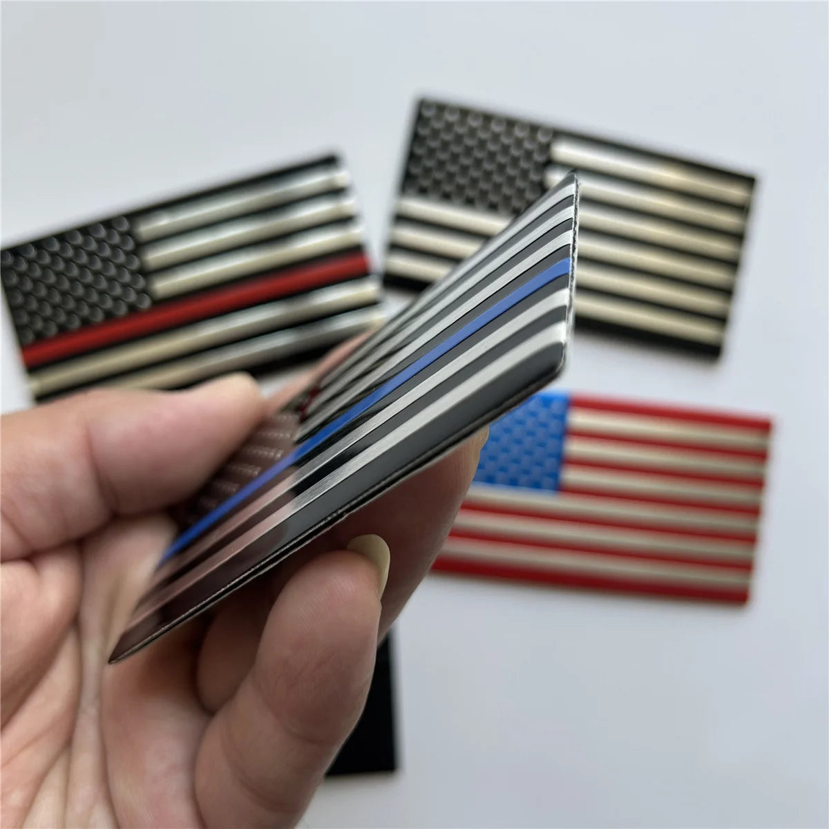 2pc USA Flag Metal Emblem Badge Decals for Cars, Motorcycles and Bikes - view 7