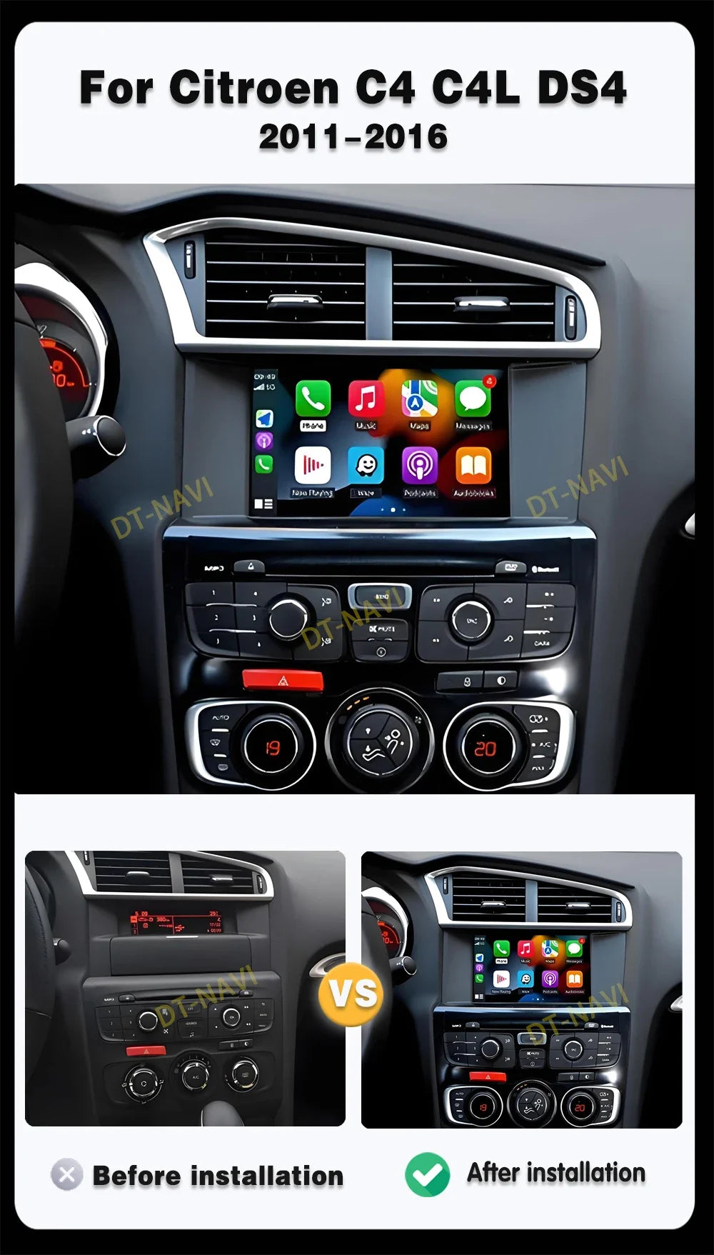7'' Android 12 Car Radio for Citroen C4 C4L DS4 2011-2016 - image 2