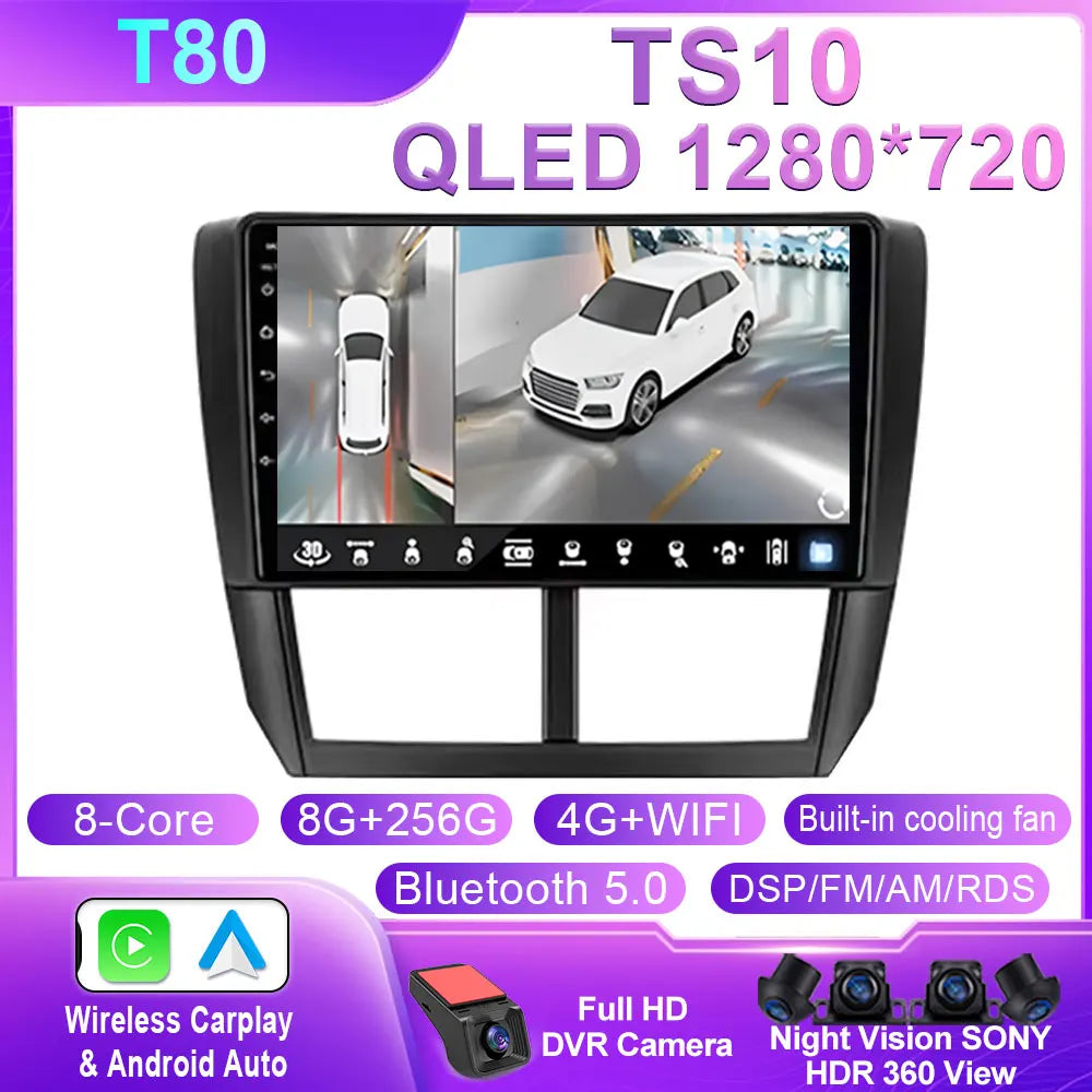 Subaru Impreza 2007-2011 9-Inch CarPlay Android Auto Multimedia Player - image 7
