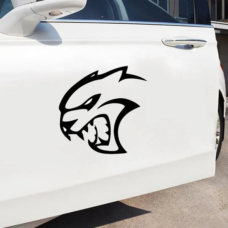 Angry Cat Head Vinyl Car Sticker, 12 Styles in 3 Sizes