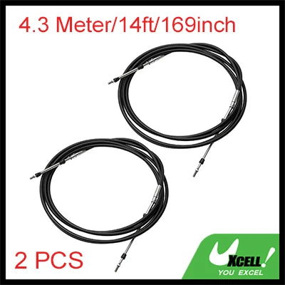 Marine Throttle and Shift Control Cable Pair for Outboard Boat Motors