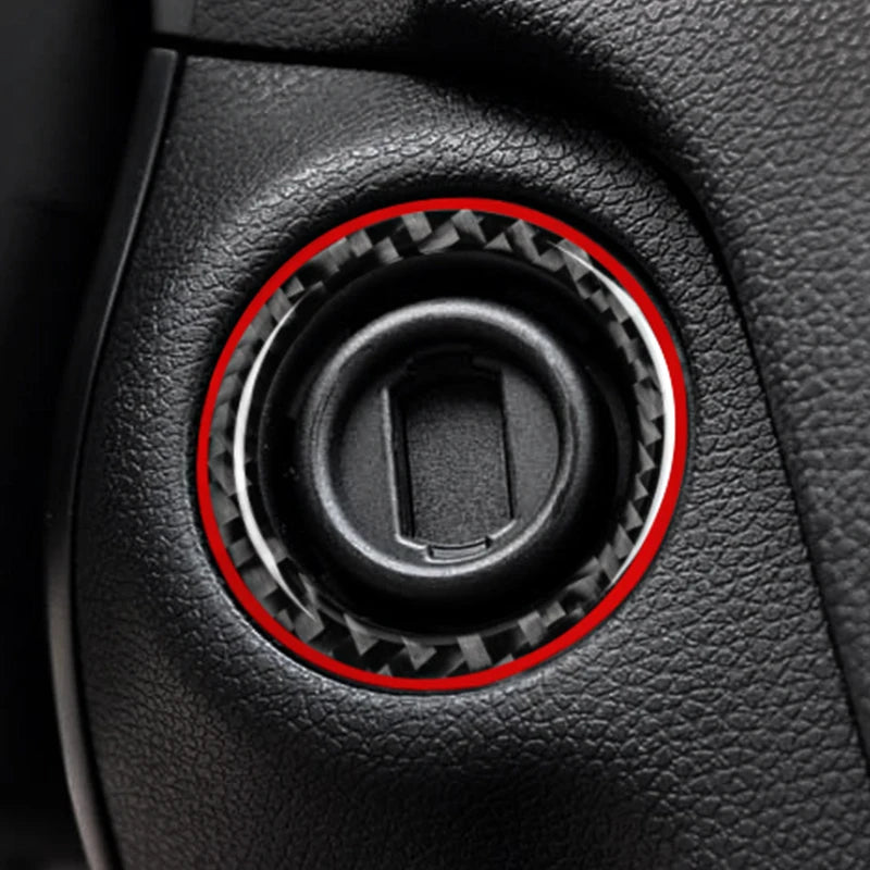 Carbon Fibre Ignition Key Ring Trim for Mercedes-Benz W204 and W205 - view 2