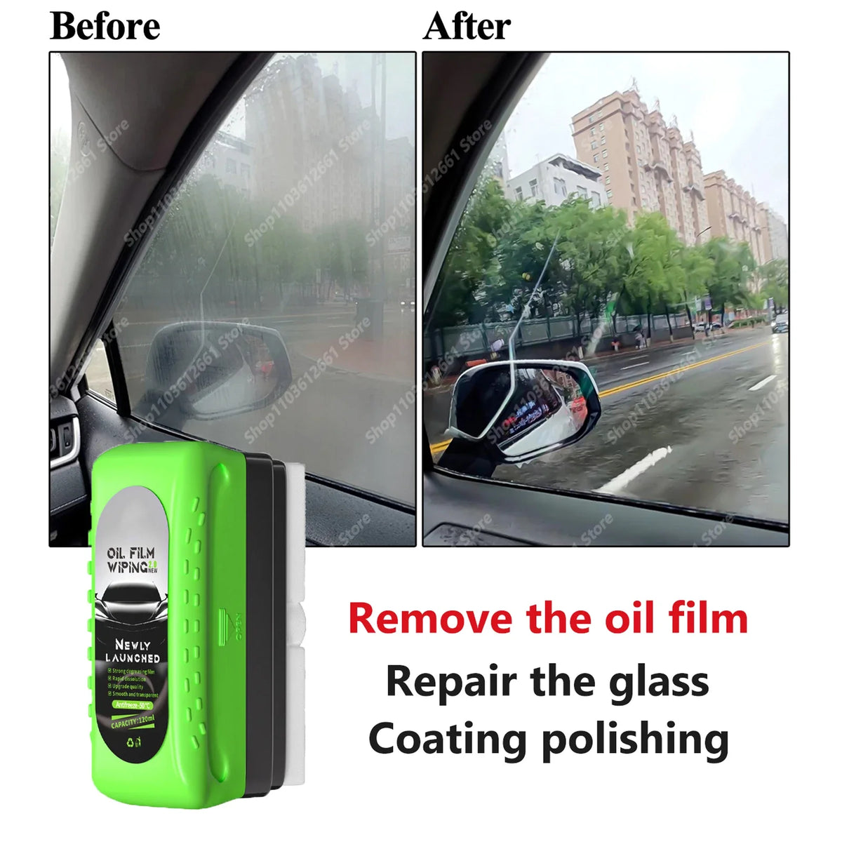 Car Glass Coating & Scratch Repair Kit (120ml) - Anti-Fog - image 4