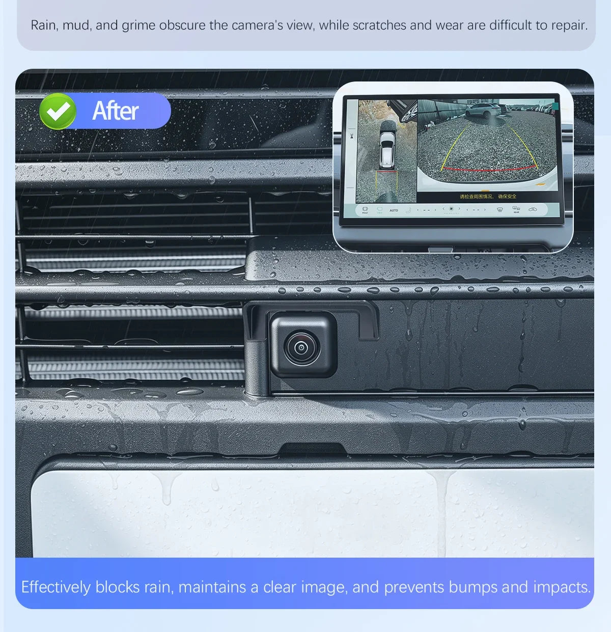 Rear Camera Rain Shield Cover for Toyota RAV4 2026-2028