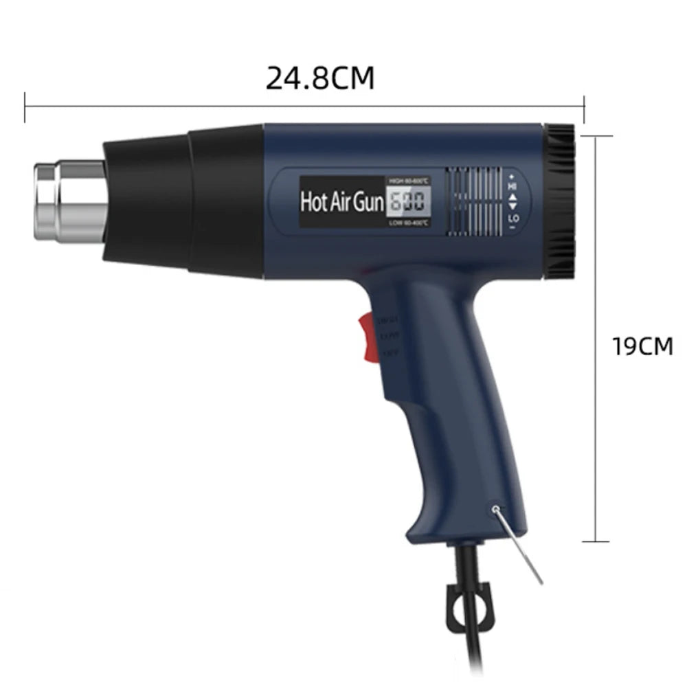 2000W 220V Variable Temperature Electric Heat Gun, Adjustable Hot Air Gun