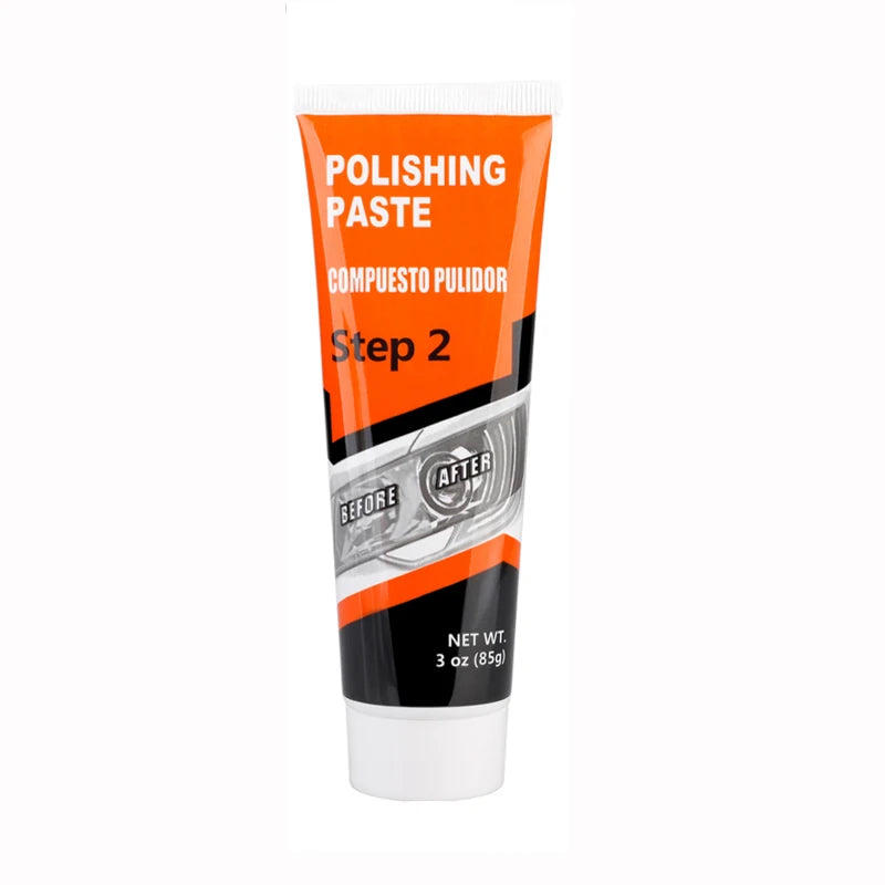 Car Headlight Restoration Kit with Polishing Paste, Sanding & Wax