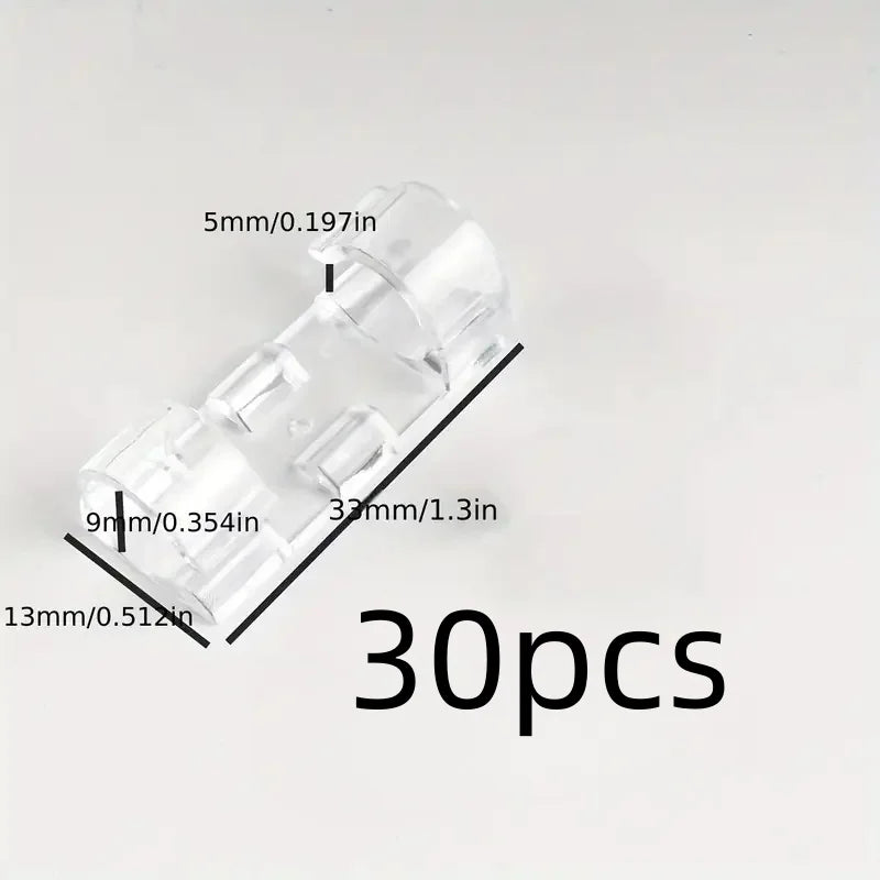 Clear Plastic Cable Clips – Adhesive Cord Holders