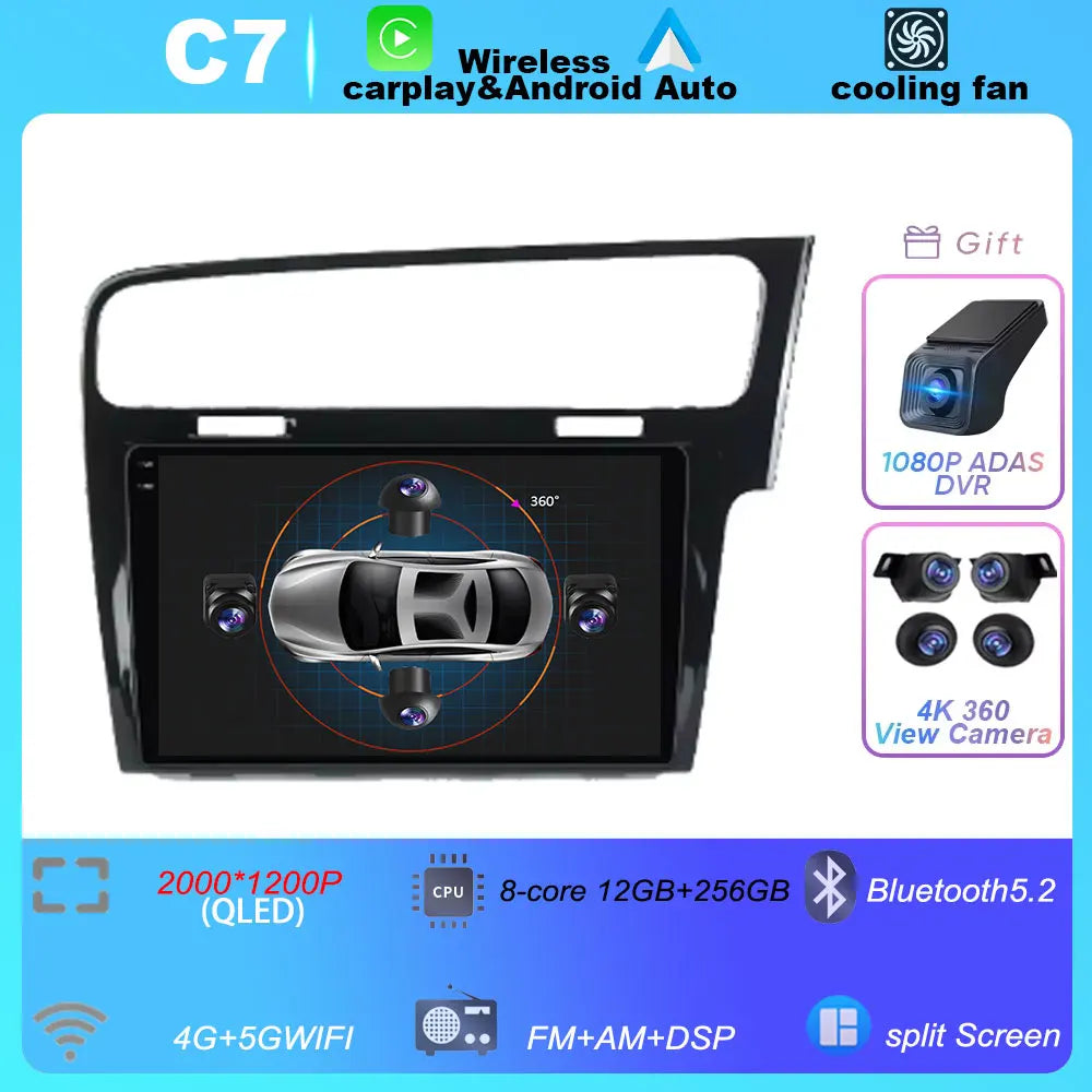 10" Android Car Stereo for VW Golf 7 MK7 GTI with GPS & CarPlay - image 20
