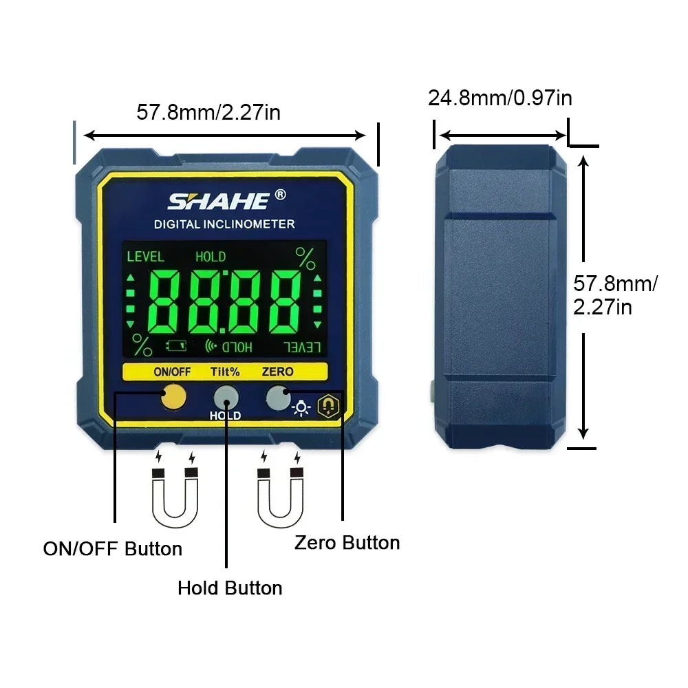 Digital Angle Gauge Magnetic Protractor Inclinometer with Backlight - image 2