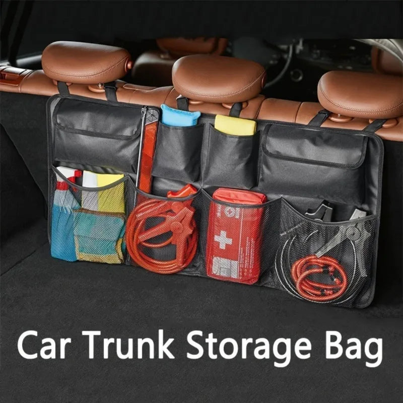 Oxford Cloth Seat Back Storage Bag with Mesh Pocket