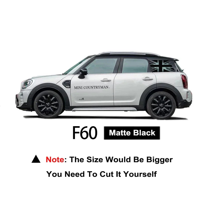 Union Jack Rear Side Window Decals for MINI Cooper, 2 pcs