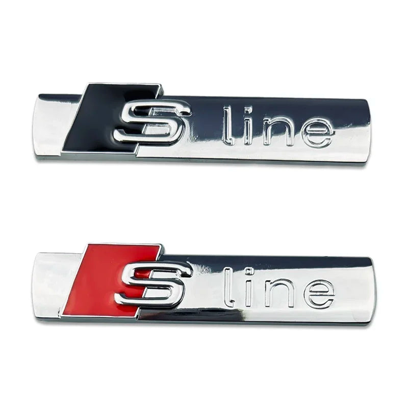 Sport Script Metal Fender Side Sticker for Audi A3 A4 A6 Q5 Q7