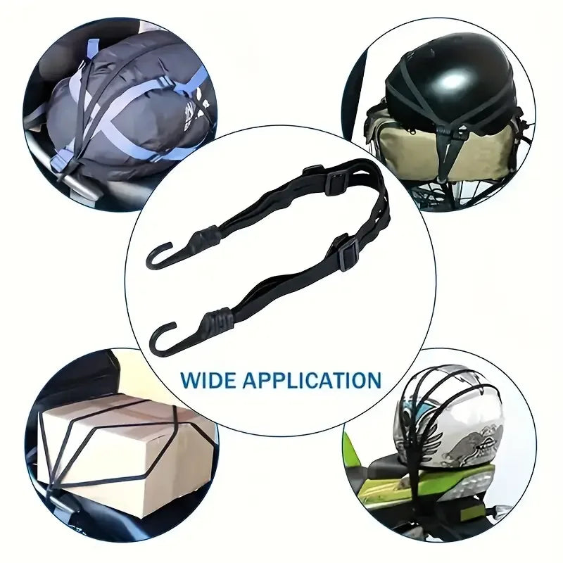 1Pc Motorcycle Elastic Suitcase with Safety Hook-Versatile Helmet Mesh Gear Transport Durable and Sleek for Daily Travel