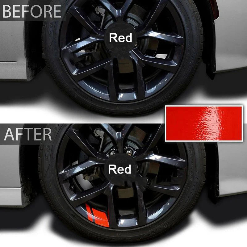 Reflective Wheel Rim Stripe Stickers, 7x10 cm Racing Decals