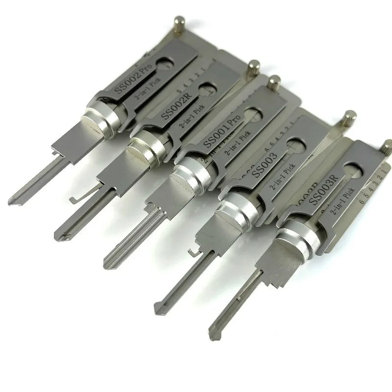 Pro Locksmith Tools for Door Locks,SS001 SS002 KW1  SC1 SC4  KW5 2 in 1 Lock Pick Tools,Home Lock Repair Kit