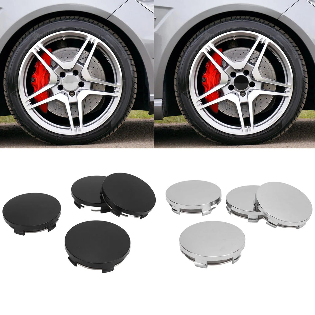 Universal 60mm Wheel Center Hub Caps (4 Pack) - Durable ABS - image 3