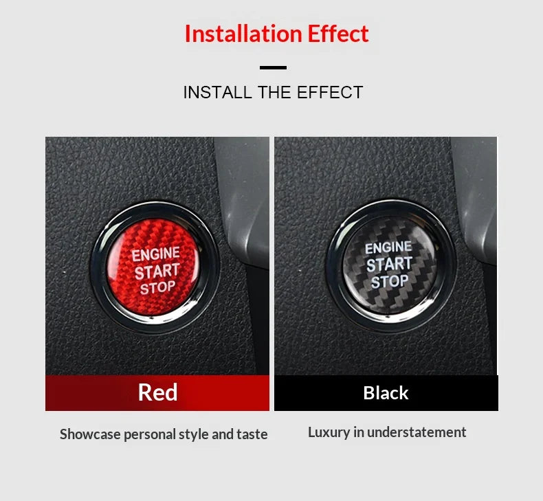 Carbon Fibre Start Stop Button Sticker for Toyota RAV4 and Corolla - view 10