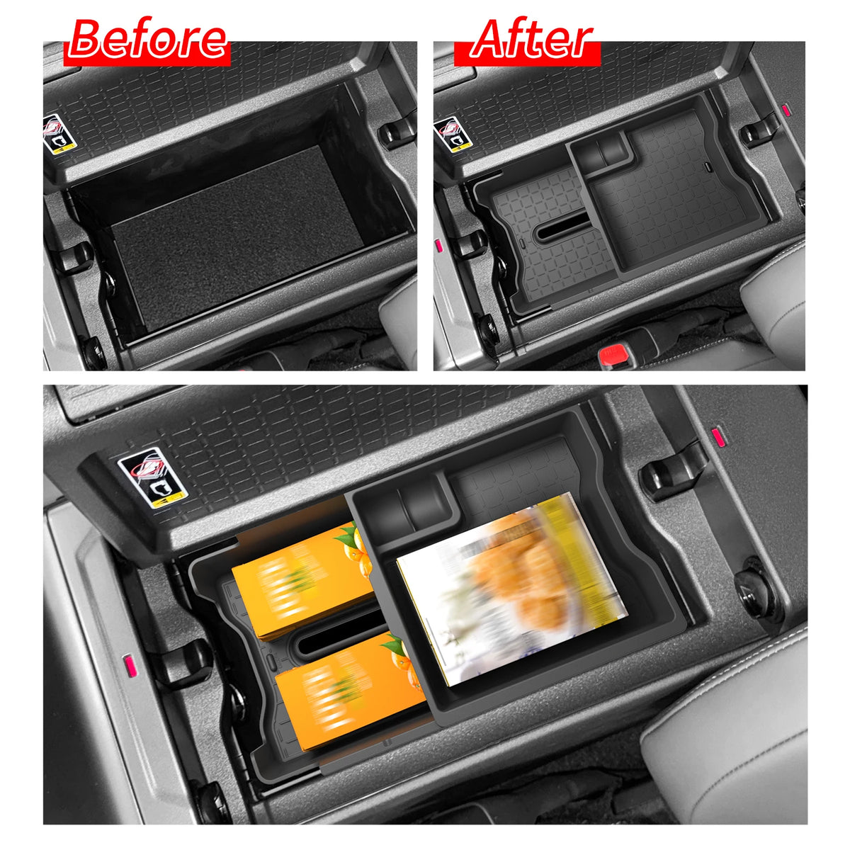 2026 Toyota RAV4 Armrest Box – Double Layer Storage Organizer - image 3