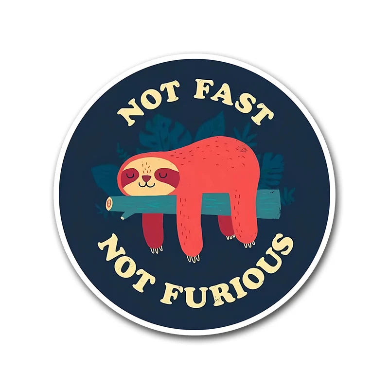 Funny Sloth Rear Windshield or Trunk Decal, 15 x 15cm