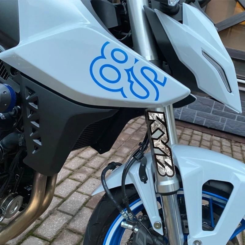 Motorcycle Front Fork Shock Absorber Sticker Pair, 6.1 x 2 in
