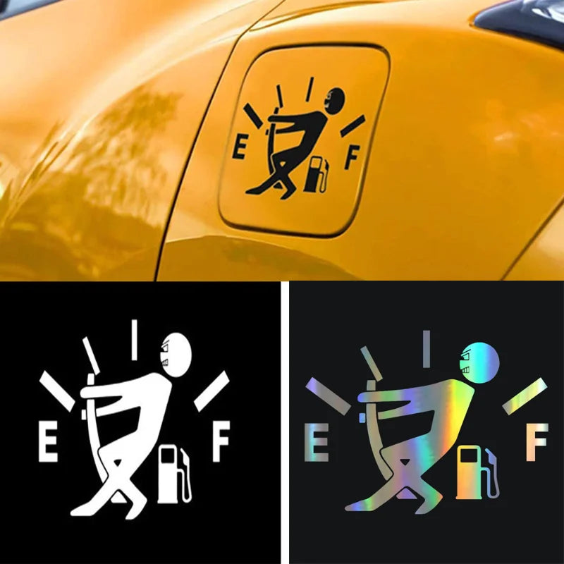 Funny Fuel Gauge Pointer Reflective Sticker for Car Gas Cap