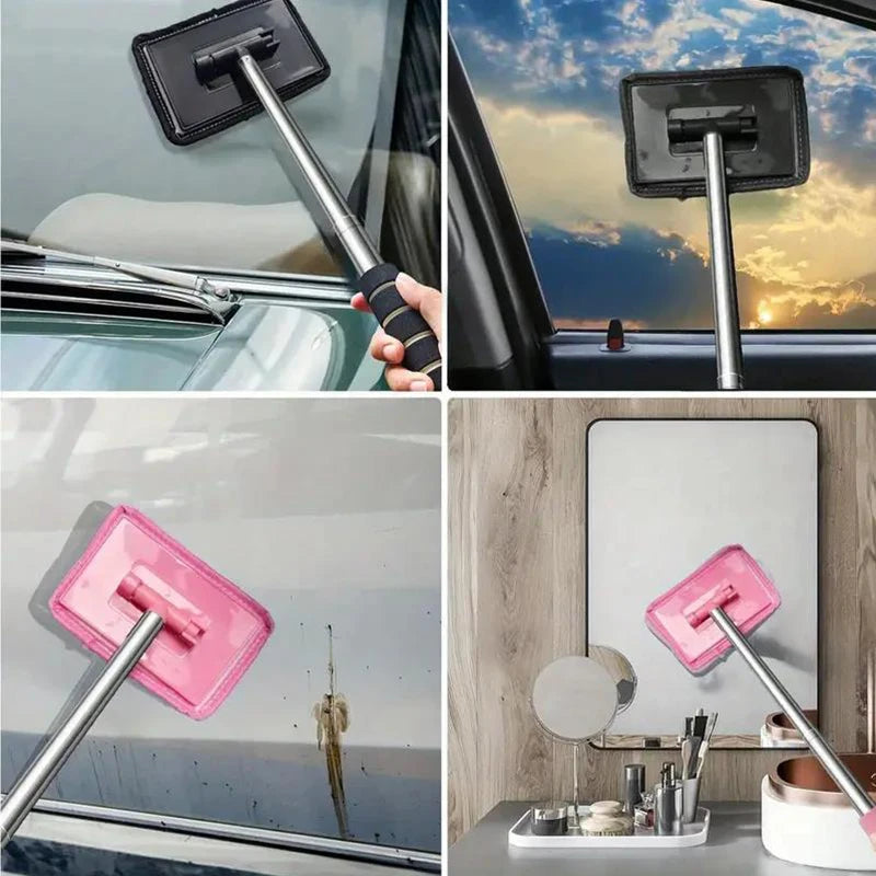 Telescopic Windshield Squeegee and Glass Cleaning Tool