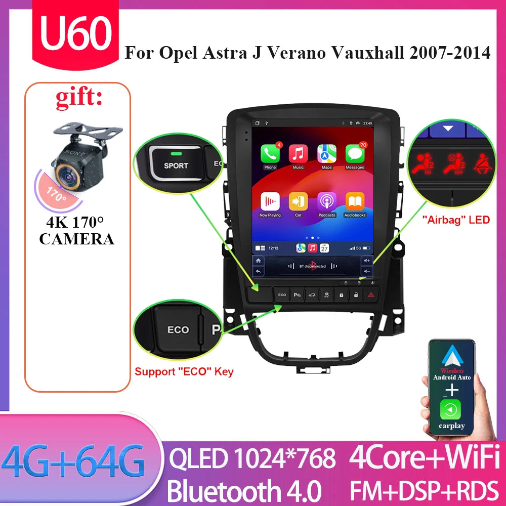 9.7" Android Car Multimedia Player for Opel Astra J & Vauxhall - image 8