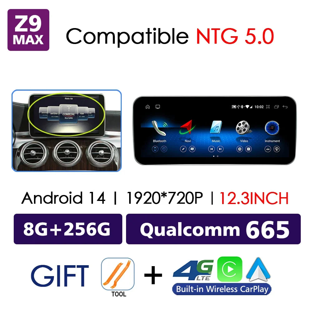 Wireless CarPlay Android Auto Screen for Mercedes C-Class W205 - image 14