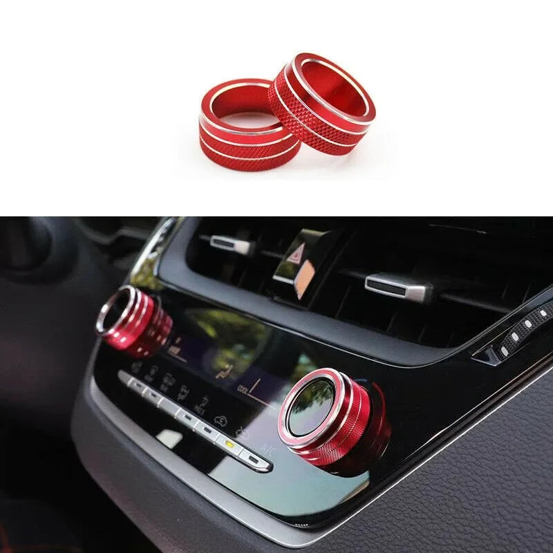 Luxury Aluminum AC Knob Trim Cover Set for Toyota Corolla 2019-2021 - image 5