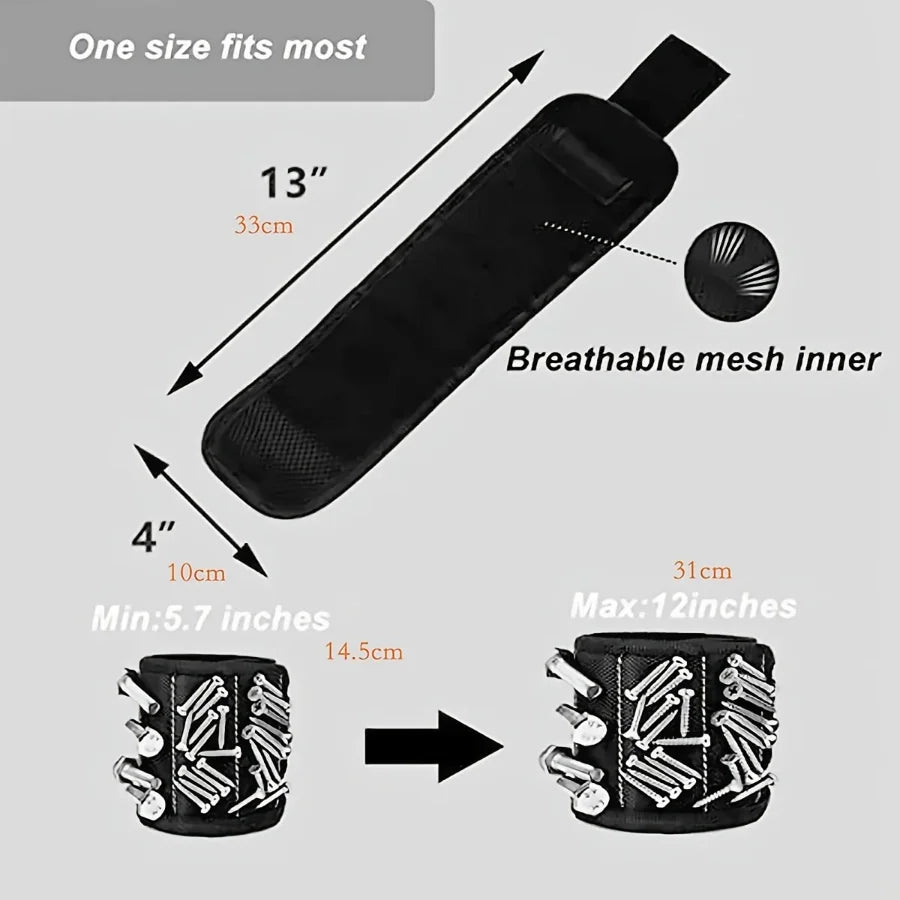 Magnetic Wristband for Holding Screws,Nails Drilling Bits,Wrist Tool Holder Belts with Strong Magnets,Cool Gadgets for Men, wome
