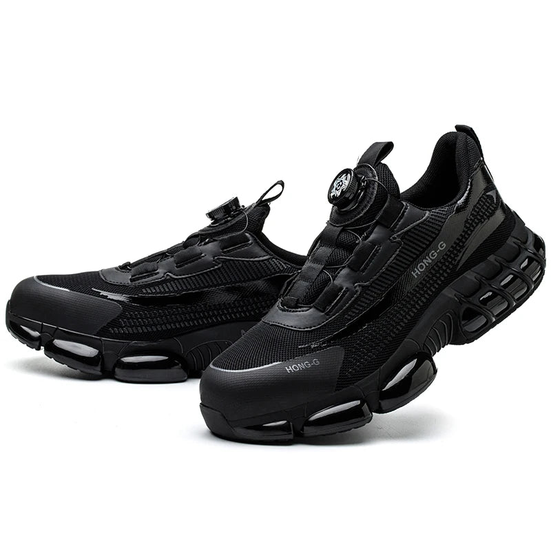 Men's Air-Cushion Steel Toe Sneakers with Rotating Buckle - image 14