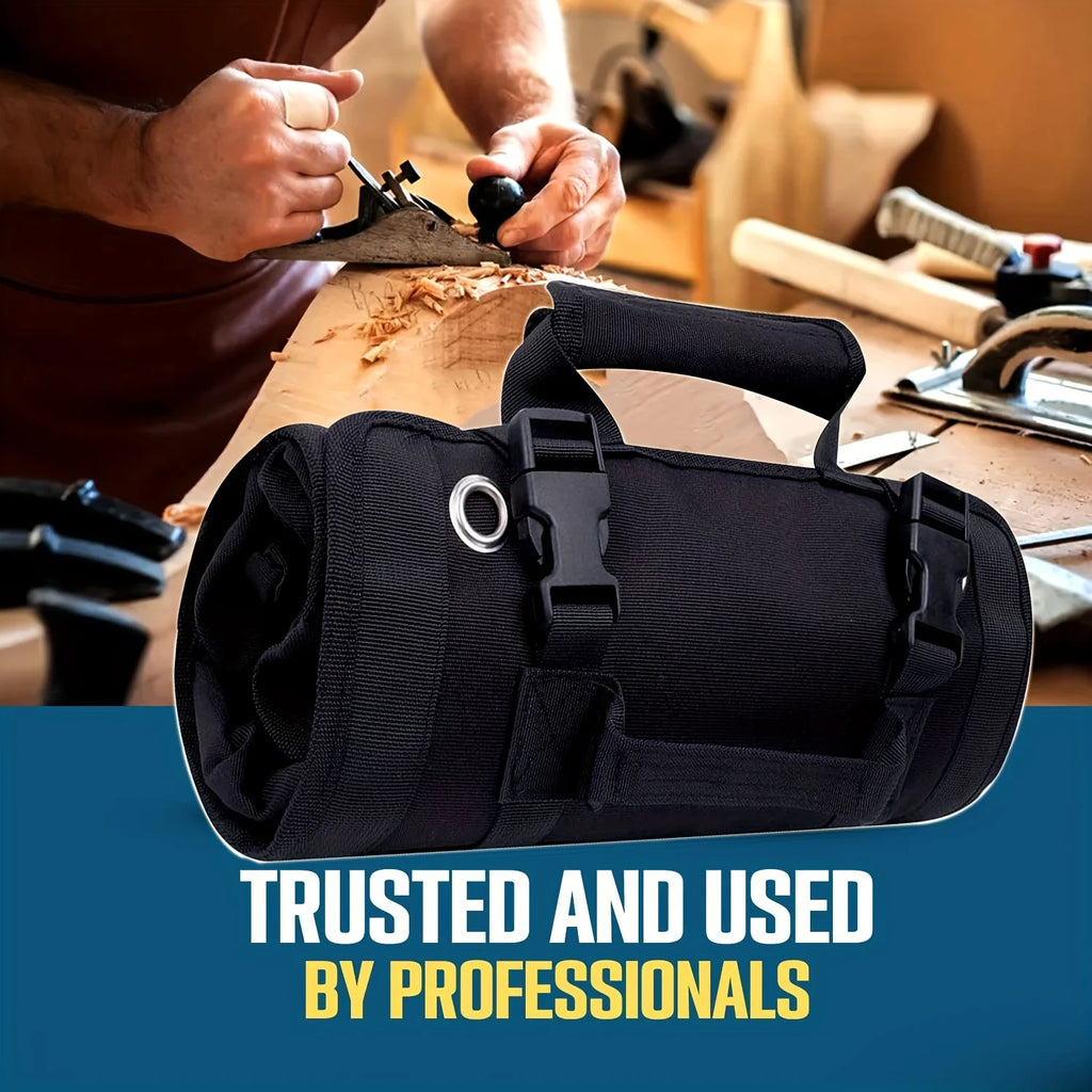 Tool Bag Organizer - Small Tool Bag With Detachable Pouches , Heavy Duty Roll Up Tool Bag Organizer With 6 Tool Pouches