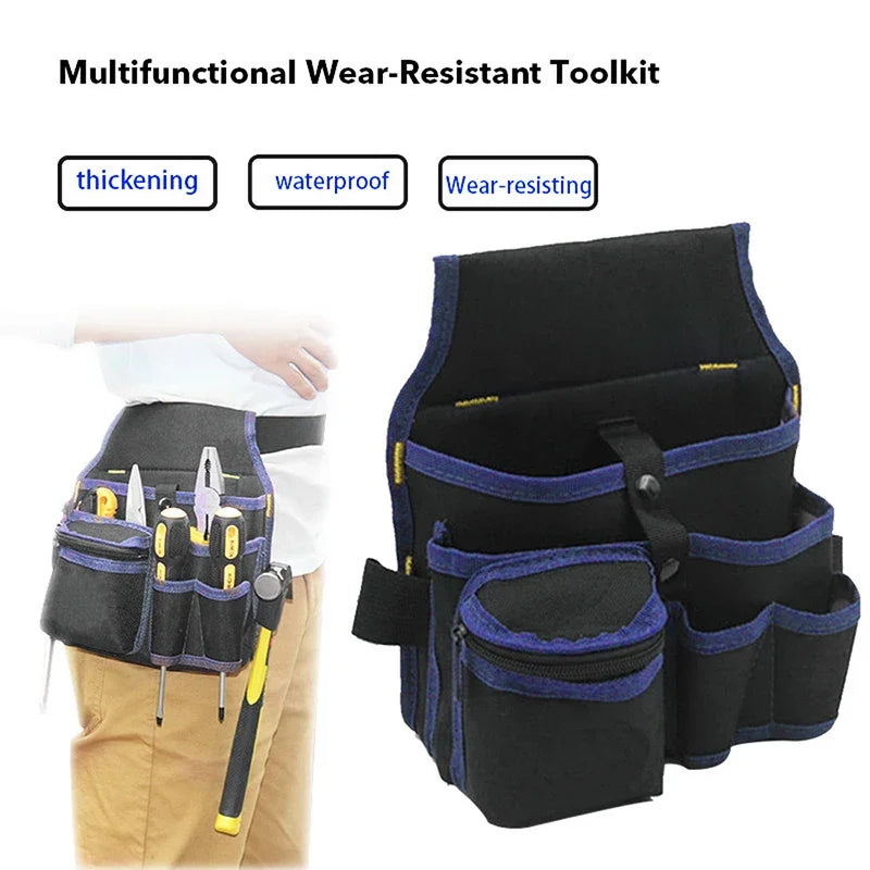 Multifunctional Tool Pouch with Belt – Electrician Waist Bag