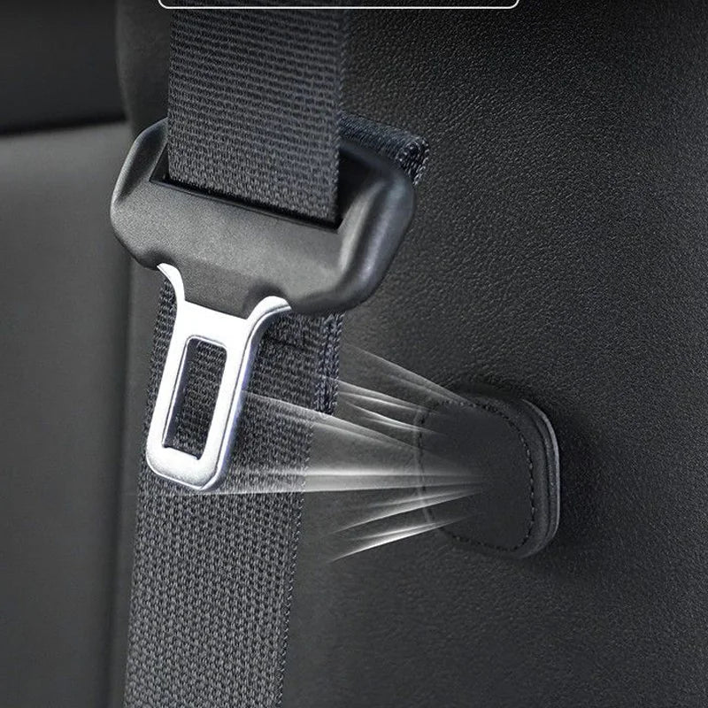 Magnetic Car Seat Belt Holder Fixing Clip Pu Leather Seatbelt Limiter Stopper For Safety Belt Clip Prevent Falling