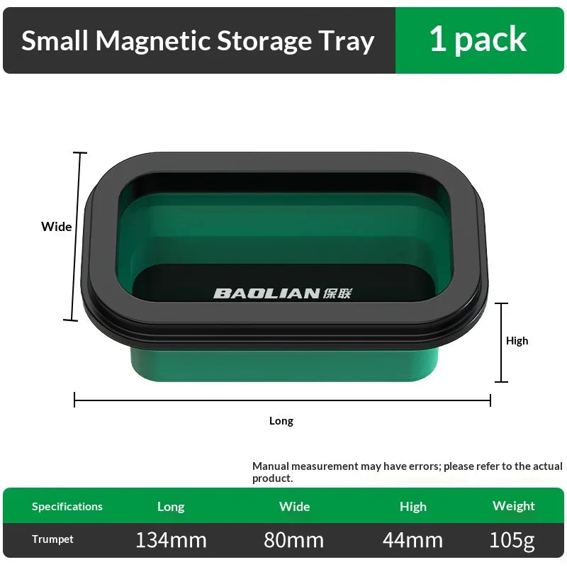 Magnetic Foldable Silicone Tray, Strong Magnetic Depth, Large Space for Convenient Storage of Screw Metal Parts, Auto Repair DIY