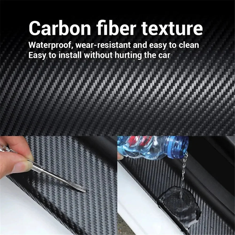 Carbon Fiber Texture Protective Tape for Car Door Sills and Bumpers