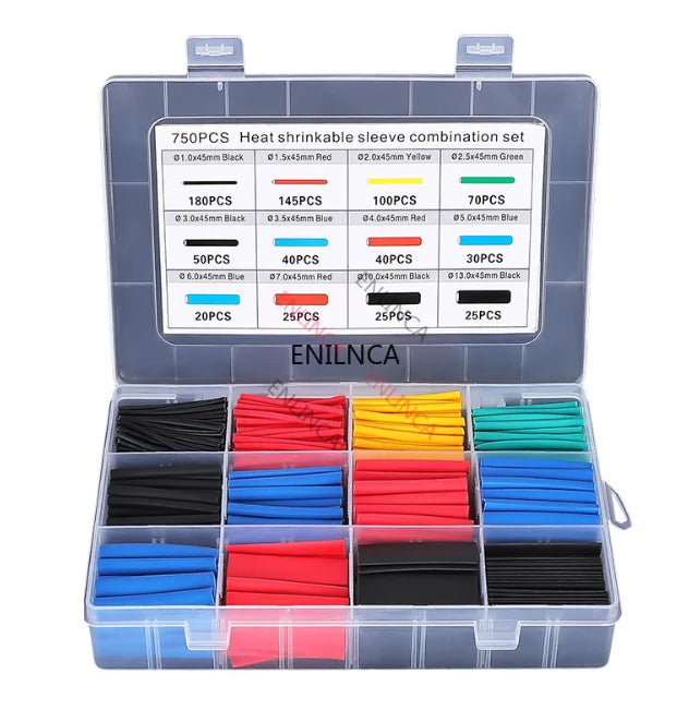 127–750 Piece Heat Shrink Tubing Wrap Kit
