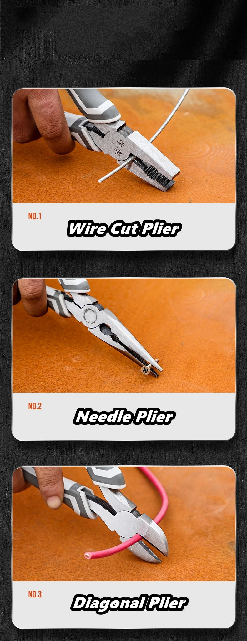 Multifunctional Pliers for Motor Repair – Diagonal & Needle Nose - image 15