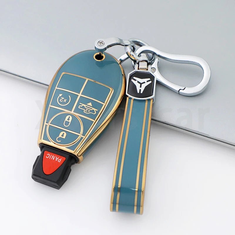 TPU Car Key Fob Cover Case for Dodge Jeep Chrysler - image 14