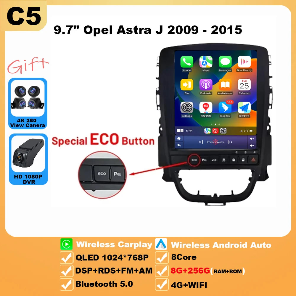 9.7-inch Android Car Radio for Opel Astra J 2009-2015 GPS WiFi - image 8