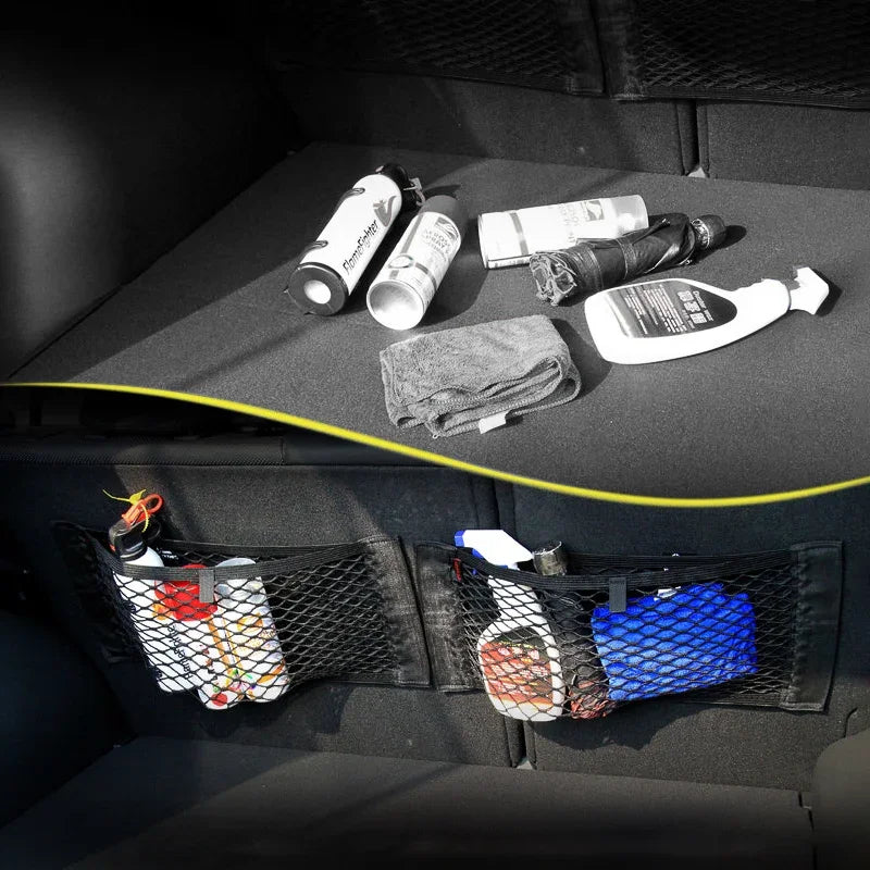 Elastic Mesh Storage Net for Trunk or Seat Back, 5 Sizes